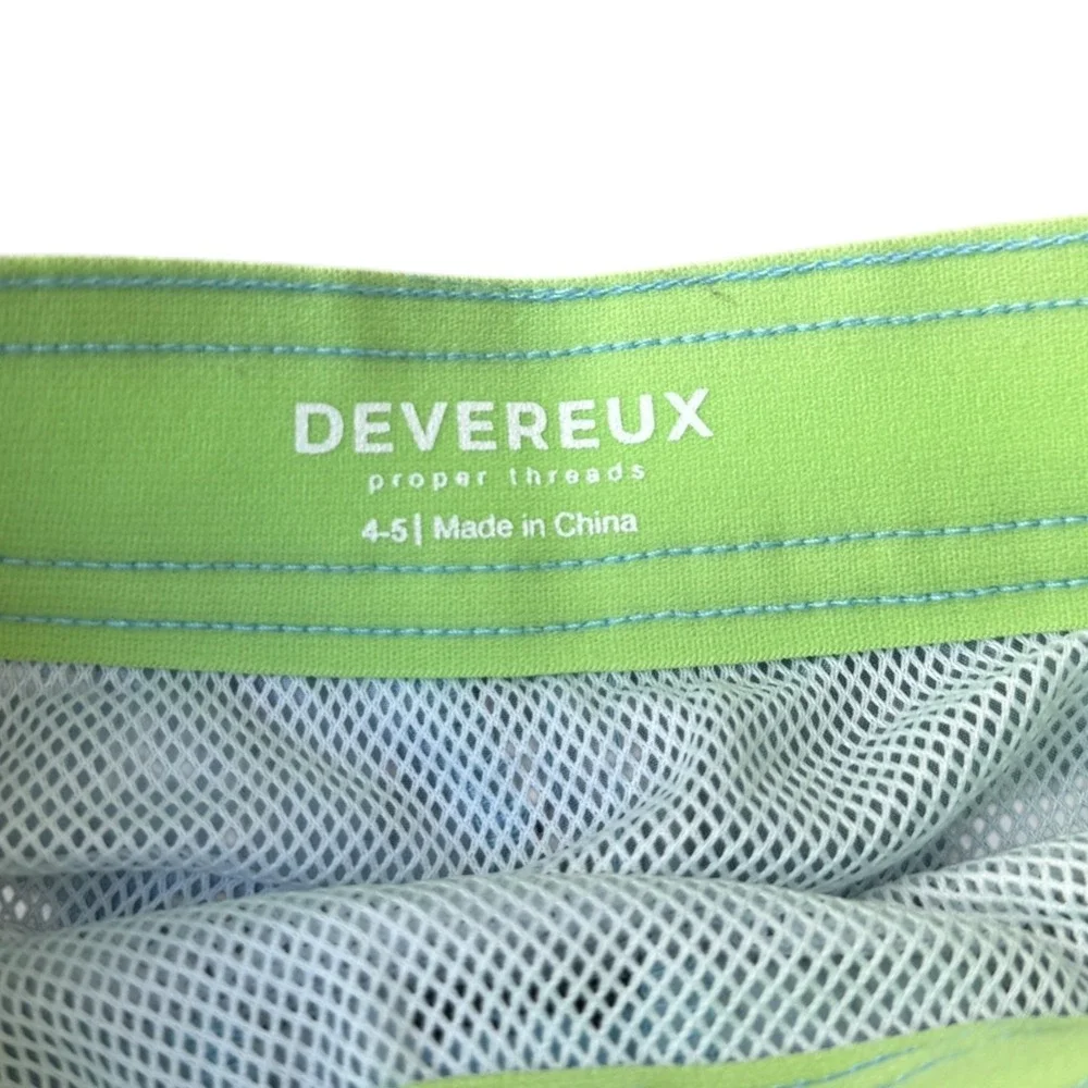 NWT Devereux Golf Kids Baja Swim Trunks Royal Palms Size 4-5